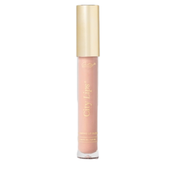 HOST PICK! NWT City Lips Lip Plumping Sheer Nude Gloss with Gold Sheen - Picture 2 of 7